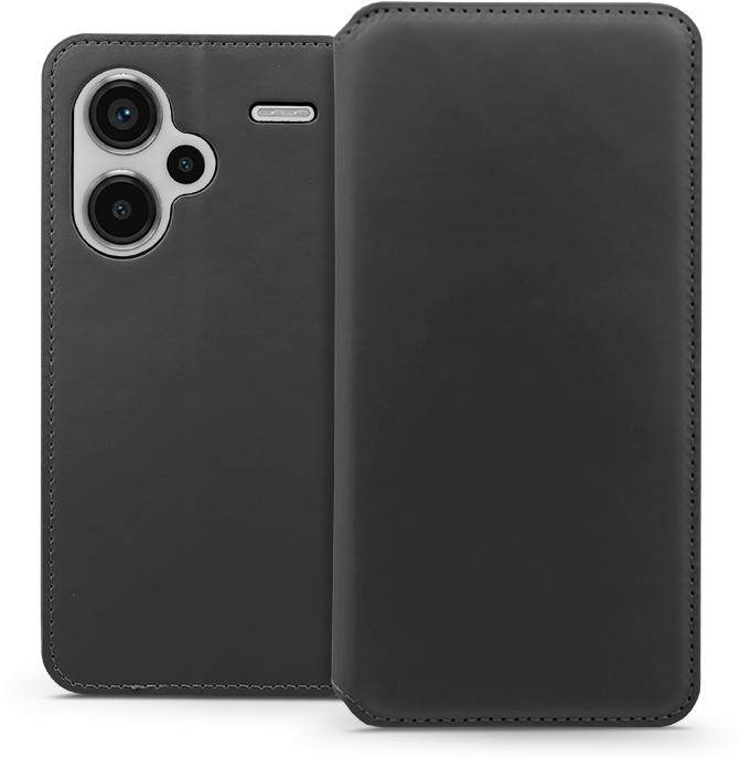 HAFFNER Xiaomi Redmi Note 13 Pro+ 5G oldalra nyíló tok, fekete (HF277702)