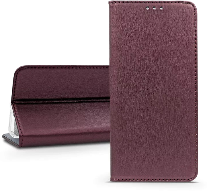 HAFFNER Samsung Galaxy S25 oldalra nyíló tok, bordó (HF337062)