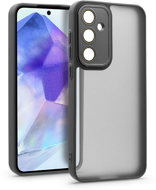 HAFFNER Samsung Galaxy A55 5G Variete tok kameravédő üveggel, fekete (HF268106)