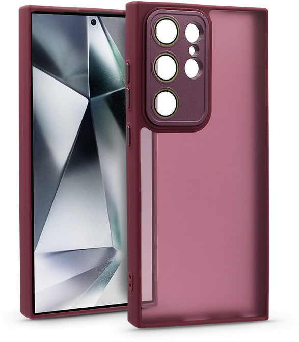 HAFFNER Samsung Galaxy S24 Ultra Variete tok kameravédő üveggel, bíbor (HF238482)