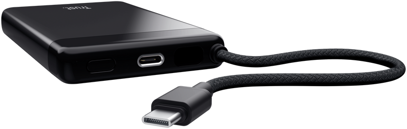 TRUST Fiera powerbank rögzített USB-C töltőkábellel, 10000mAh (25880)