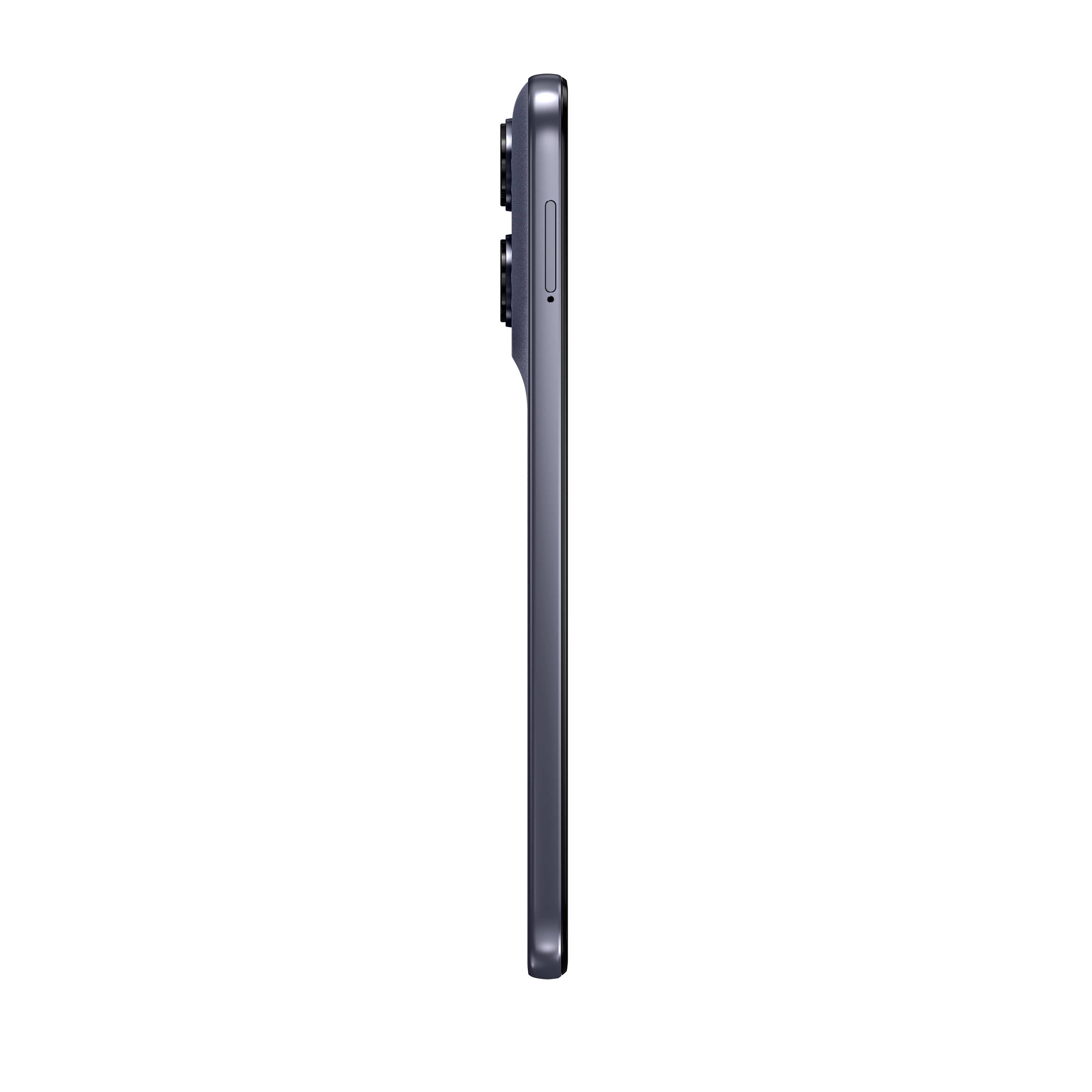 Dunkles Smartphone im Profil mit Kameramodul.