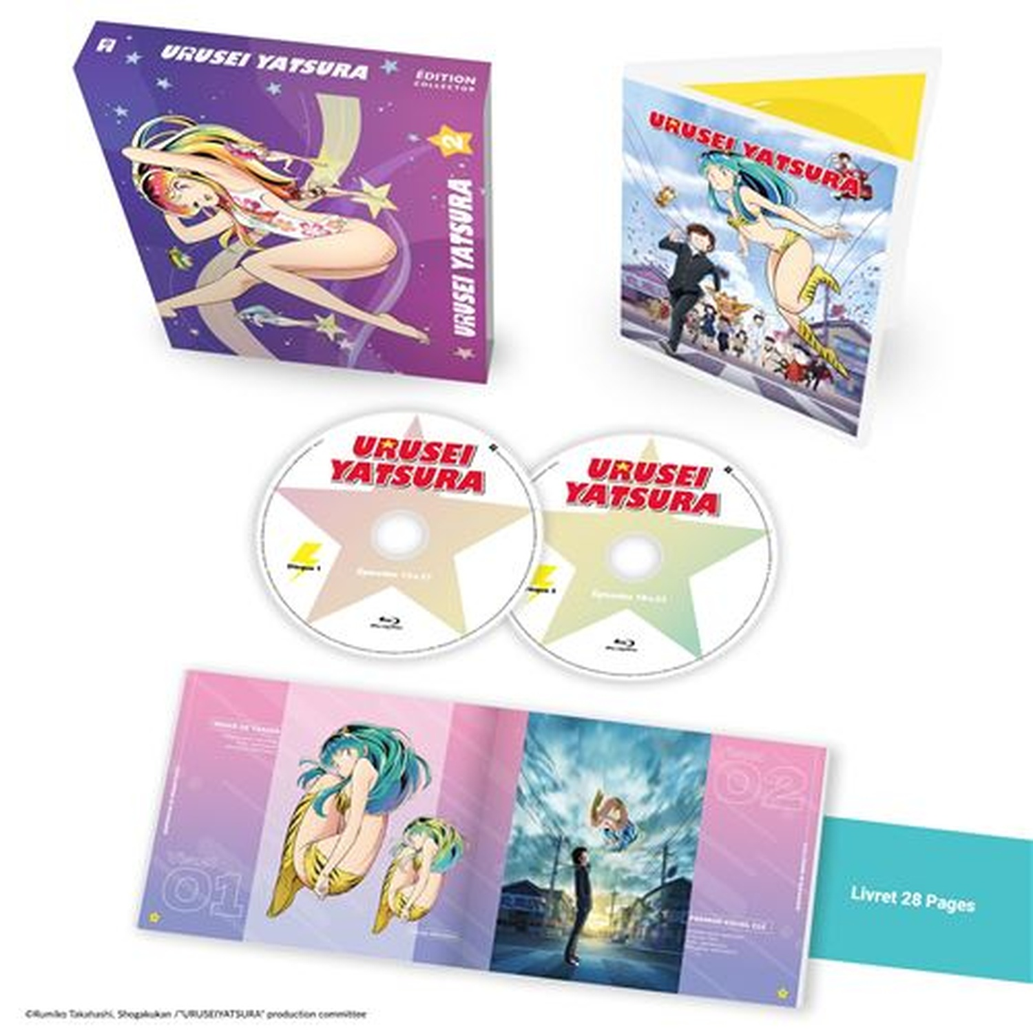 Urusei Yatsura collector's edition box with two Blu-ray discs and a booklet.