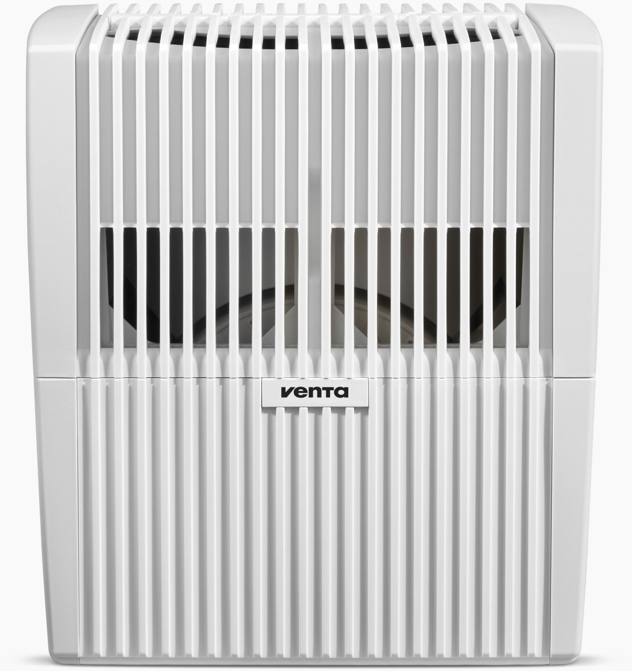 Un lavavapor Venta bianco con lamelle verticali e ventole.