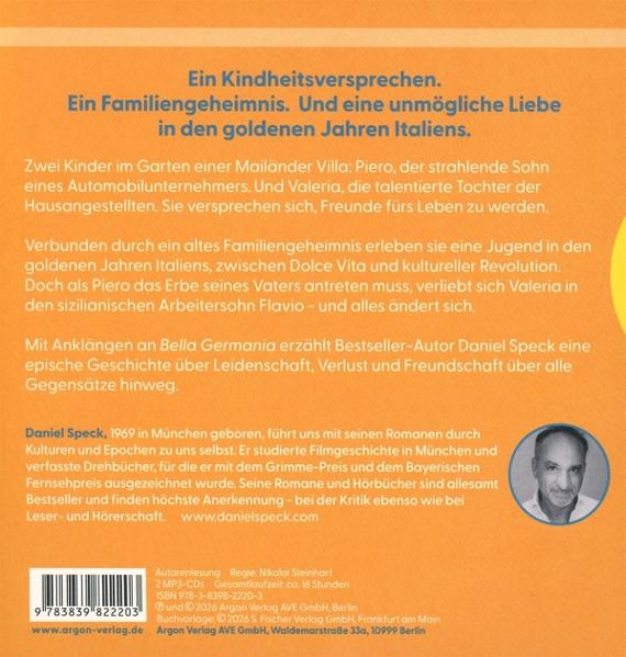 Buchcover mit Titel, Klappentext und Autorenfoto. Ein Mann lächelt.