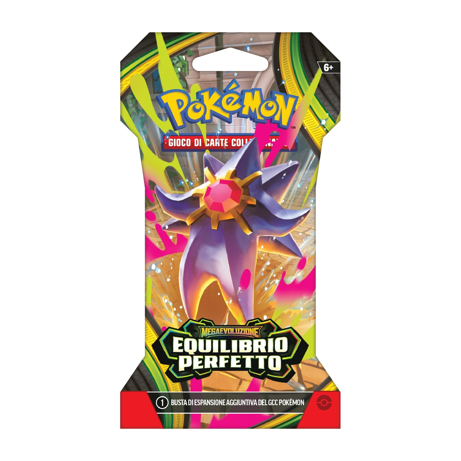 Espansione GCC Pokémon "Equilibrio Perfetto" con creatura viola.