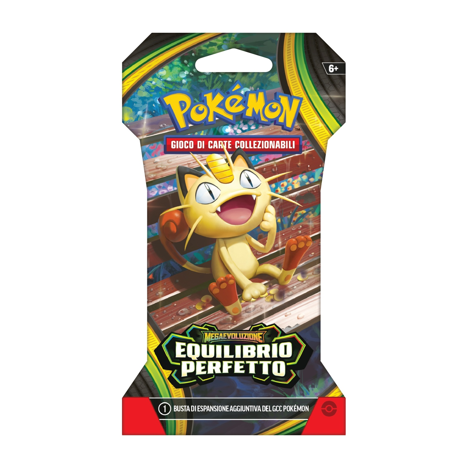 Busta di espansione GCC Pokémon "Equilibrio Perfetto" con Meowth.