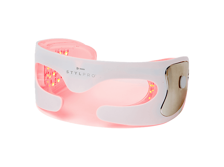 Máscara LED - StylPro Radiant Eyes Red Goggles, Para Cara, Luz Roja, Flexibles, Blanco