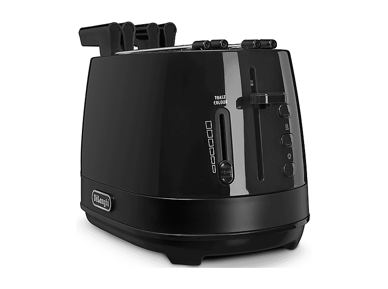 immagine di Tostapane DE'LONGHI CTLAP2203.BK, Potenza 550 W, Numero di fessure per tostare 2, Livelli tostatura 6 , Sistema sollevamento, Funzione scongelamento, Raccoglitore briciole, NERO