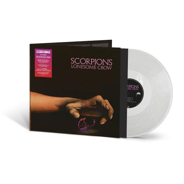 Scorpions Lonesome Crow vinyl met schorpioenafbeelding op de hoes.