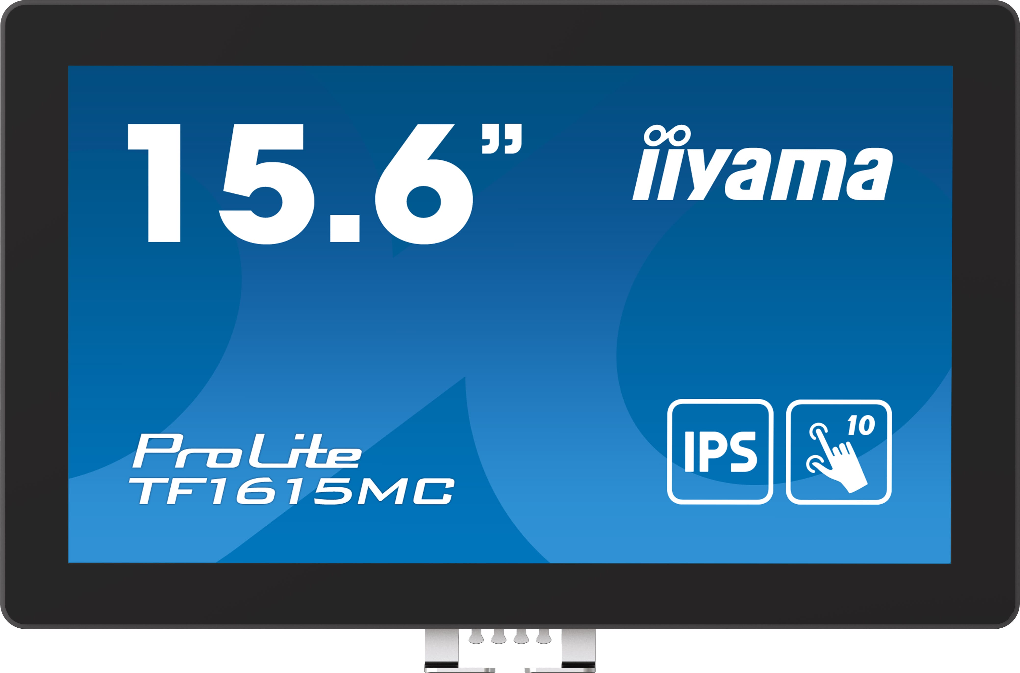 Ein 15,6-Zoll-iiyama ProLite TF1615MC Touchscreen-Monitor mit IPS-Technologie.