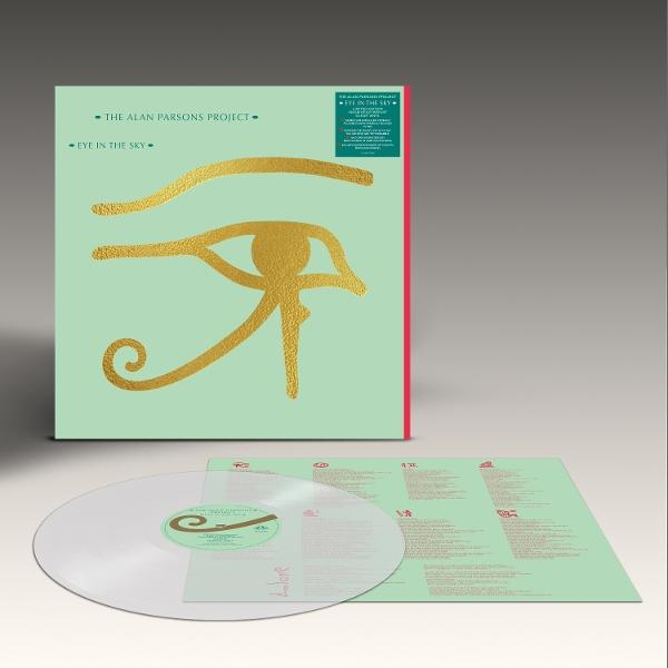 The Alan Parsons Project Eye in the Sky Schallplatte mit goldenem Horusauge-Symbol.