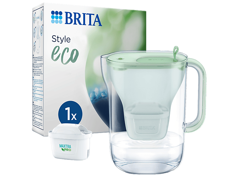 Carafe filtrante Brita Style Eco 2.4L Vert
