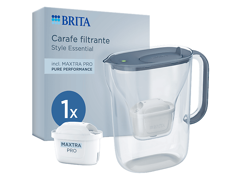 Carafe filtrante Brita Style Essential 2.4L Stone Blue