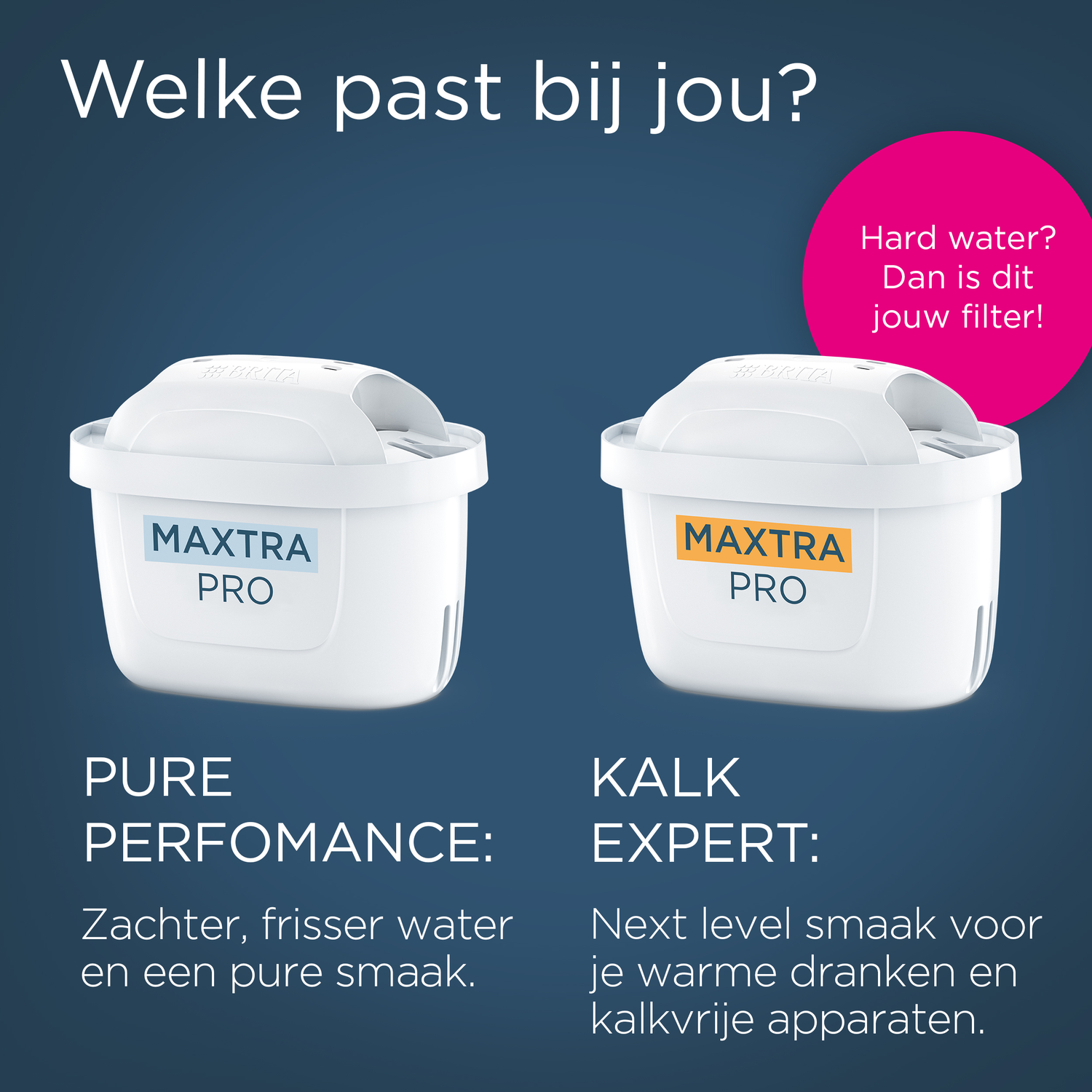 Two BRITA MAXTRA PRO filters. One for performance, one for limescale.