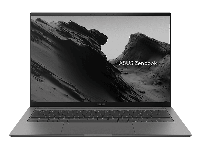 ASUS Zenbook S 14 OLED UX5406AA-SU235W, Notebook, mit Display, Intel® Core™ Ultra 9 Prozessor 386H (18 MB Cache, bis zu 4.90 GHz), 32 GB RAM, 1 TB SSD, Onboard Graphics, Antrim Gray, Windows 11 Home