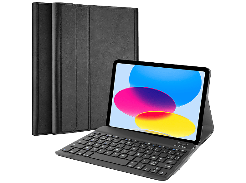 Just In Case Hoes met Toetsenbord voor iPad 11e Gen / 10e Gen AZERTY Zwart