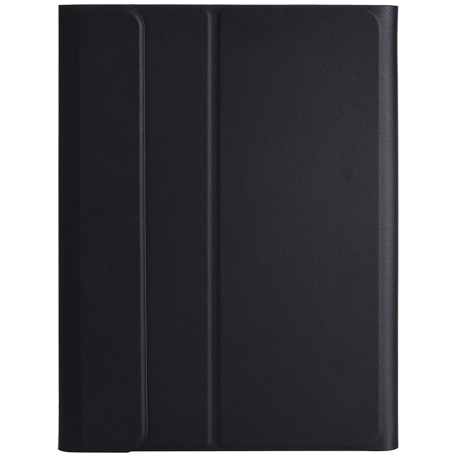Black case with three vertical folds on the front.