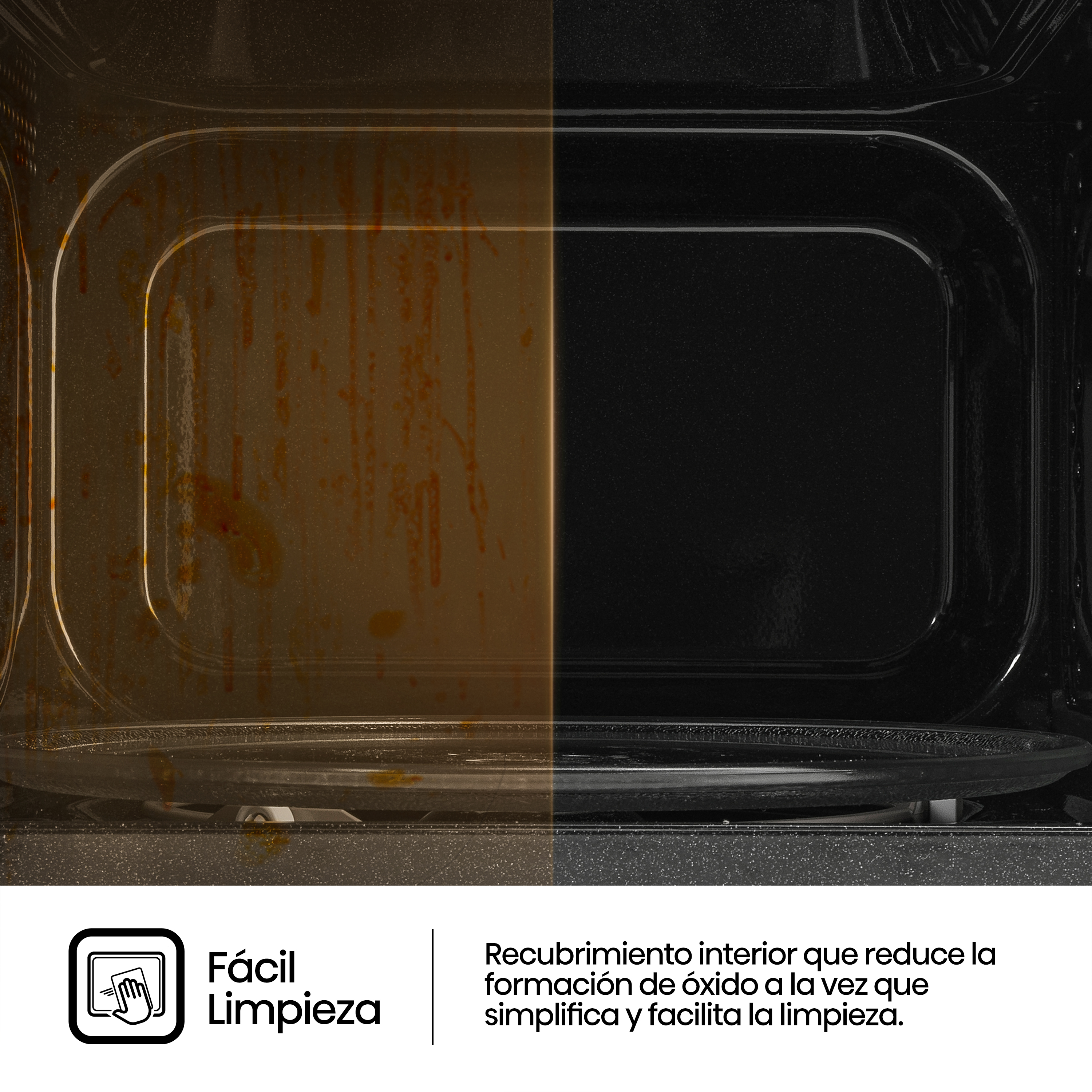 Fácil Limpieza. Recubrimiento interior que reduce la formación de óxido y simplifica la limpieza.