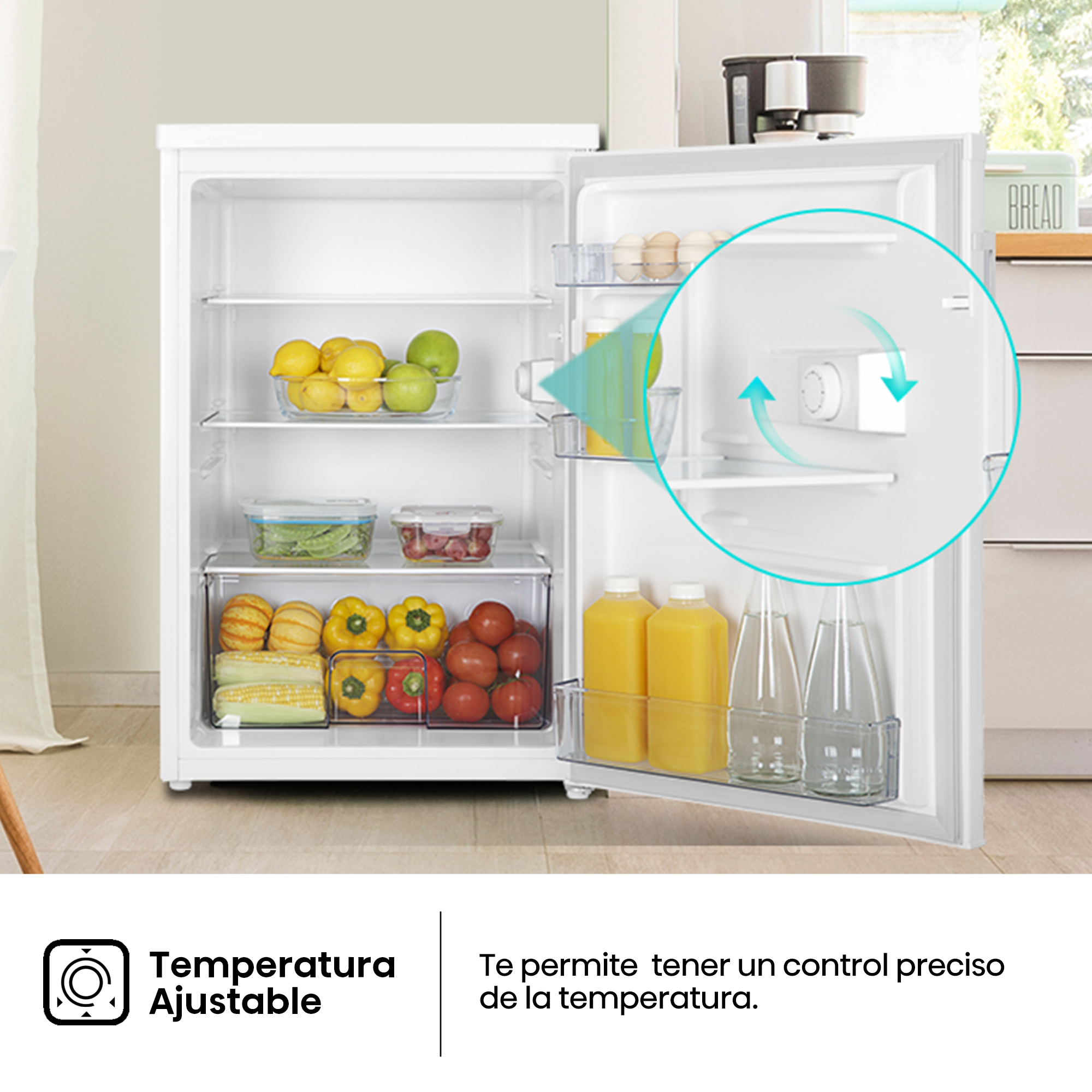 Temperatura Ajustable
Te permite tener un control preciso de la temperatura.