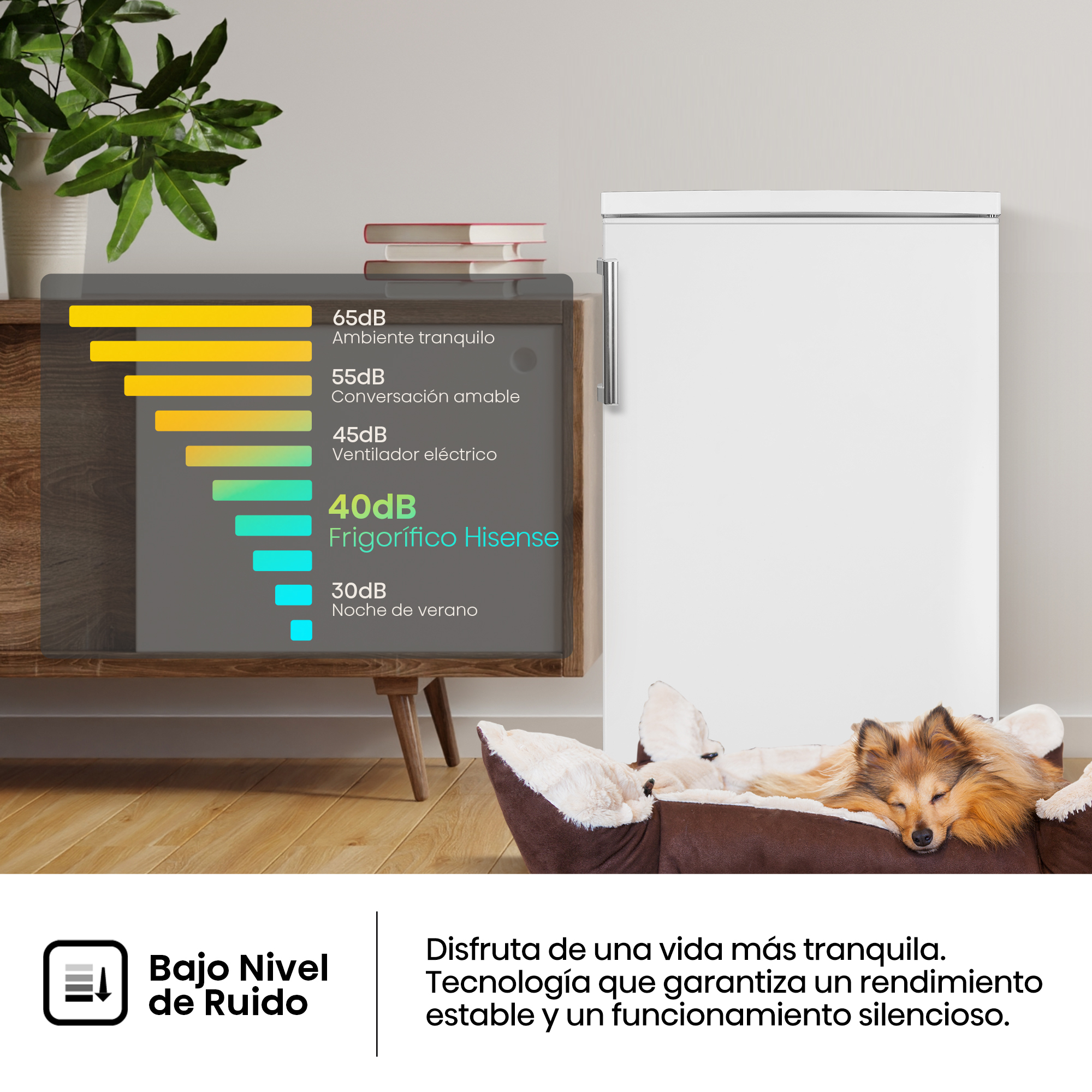 Disfruta de una vida más tranquila. Tecnología que garantiza un rendimiento estable y un funcionamiento silencioso.