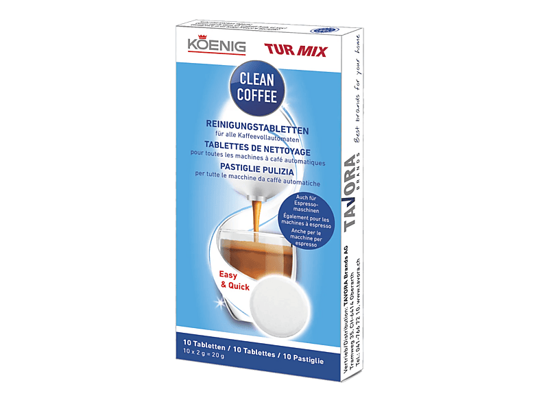 TURMIX Clean Coffee Reinigungs-Tabletten für alle Kaffeevollautomaten Weiss