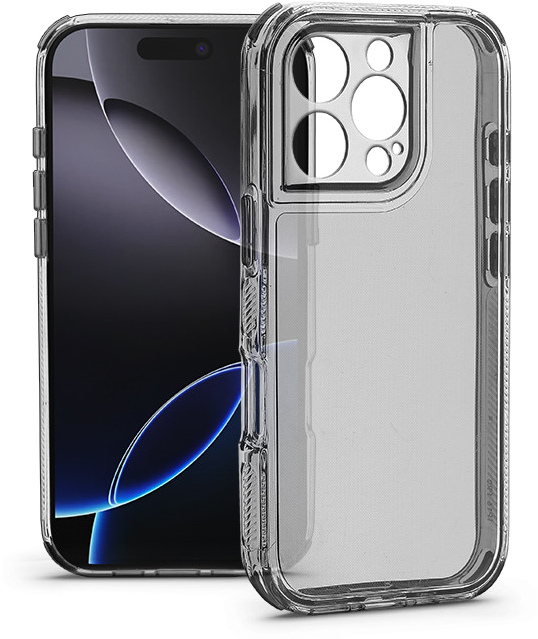 HAFFNER iPhone 16 Pro Matrix Clear kameravédős szilikon tok, átlátszó (HF323867)