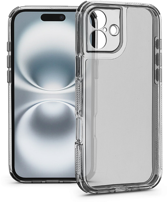 HAFFNER iPhone 16 Matrix Clear kameravédős szilikon tok, átlátszó (HF324666)