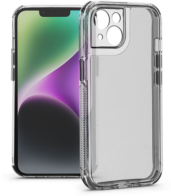 HAFFNER iPhone 14 Matrix Clear kameravédős szilikon tok, átlátszó (HF324147)