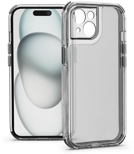 HAFFNER iPhone 15 Matrix Clear kameravédős szilikon tok, átlátszó (HF322624)