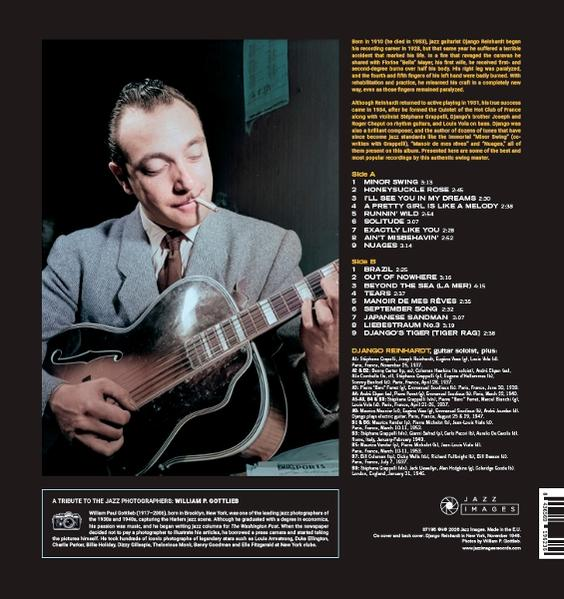 Ein Mann spielt Gitarre, raucht und schaut nach unten. Das Cover zeigt eine Trackliste.