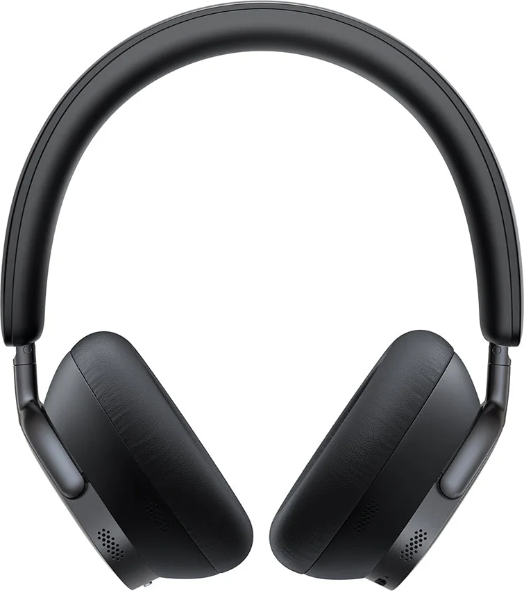 Cuffie nere over-ear con archetto e padiglioni imbottiti.
