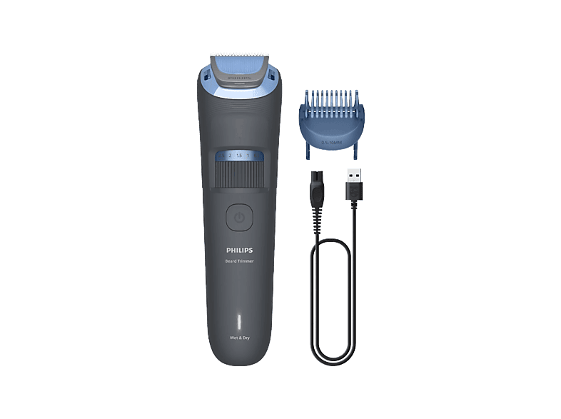 Barbero - Philips BT3617/15, 60 min Autonomía, Cuchillas autoafilables, Wet & Dry, Longitud 0,5-10 mm, Pizarra oscuro