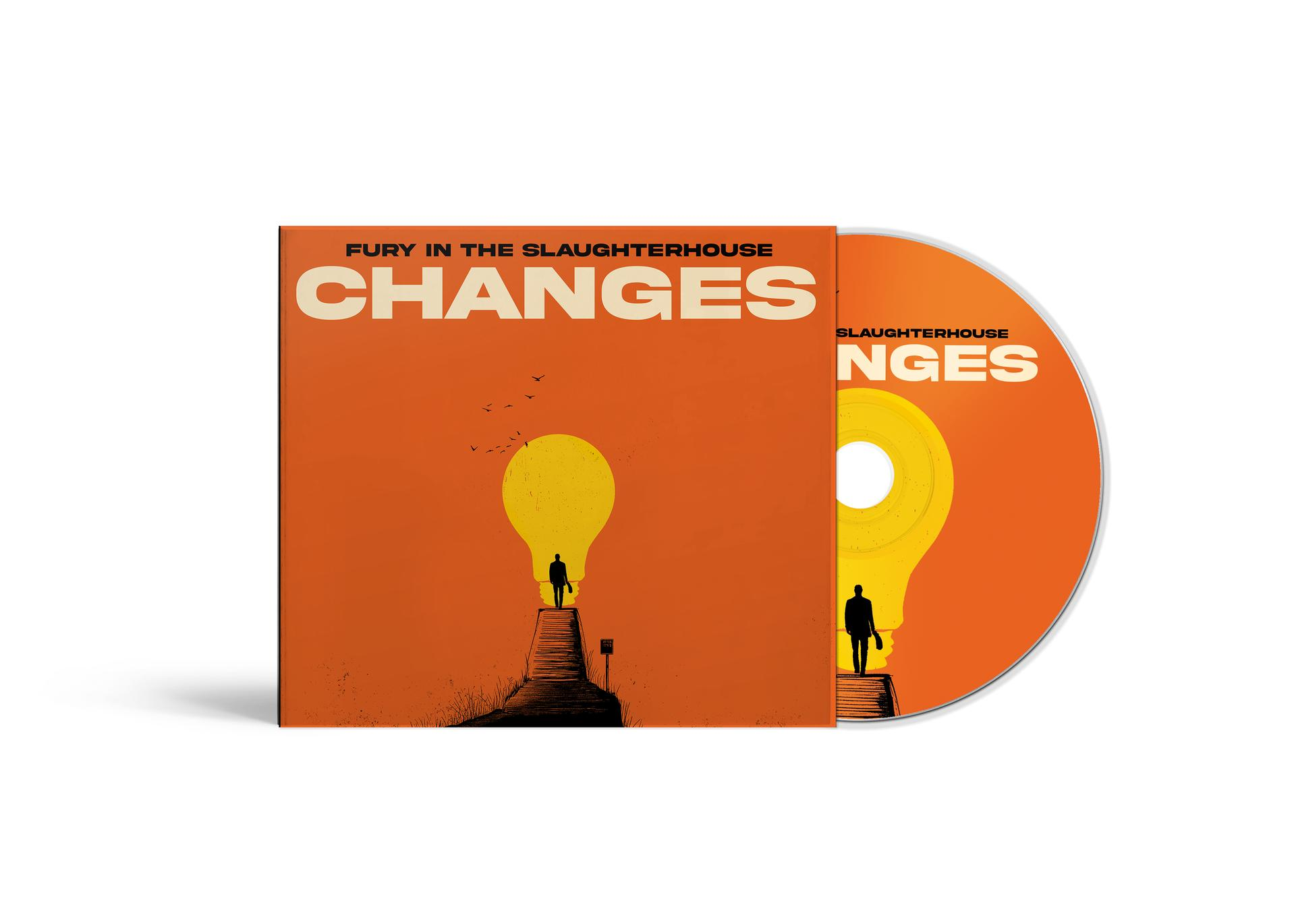 Orange CD-Hülle mit "CHANGES" und einer Glühbirne als Sonne.