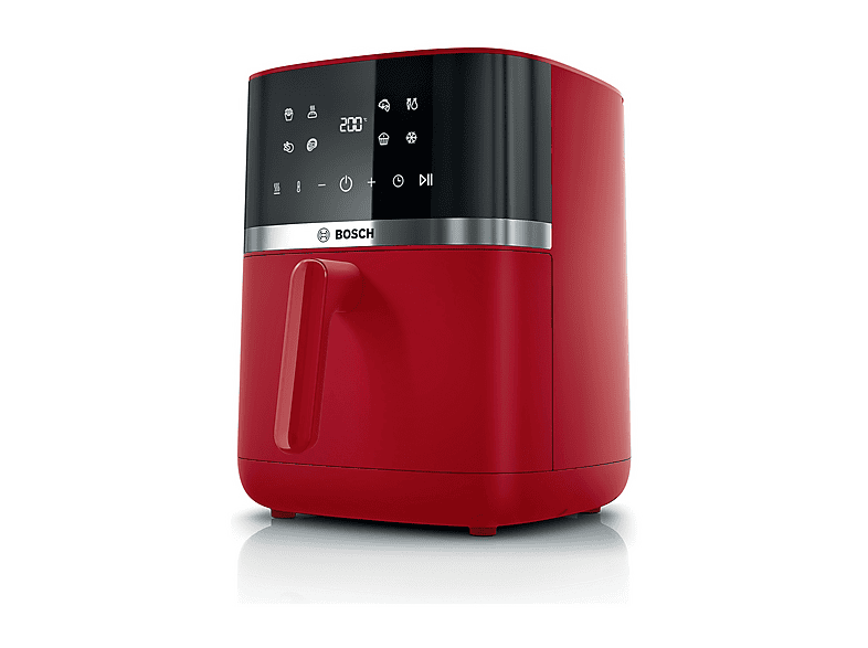 BOSCH MAF462R0 FRIGGITRICE AD ARIA, capacità 6,1 l, Max potenza 2000 W, 7 programmi, da 40 °C a 200 °C, Rosso