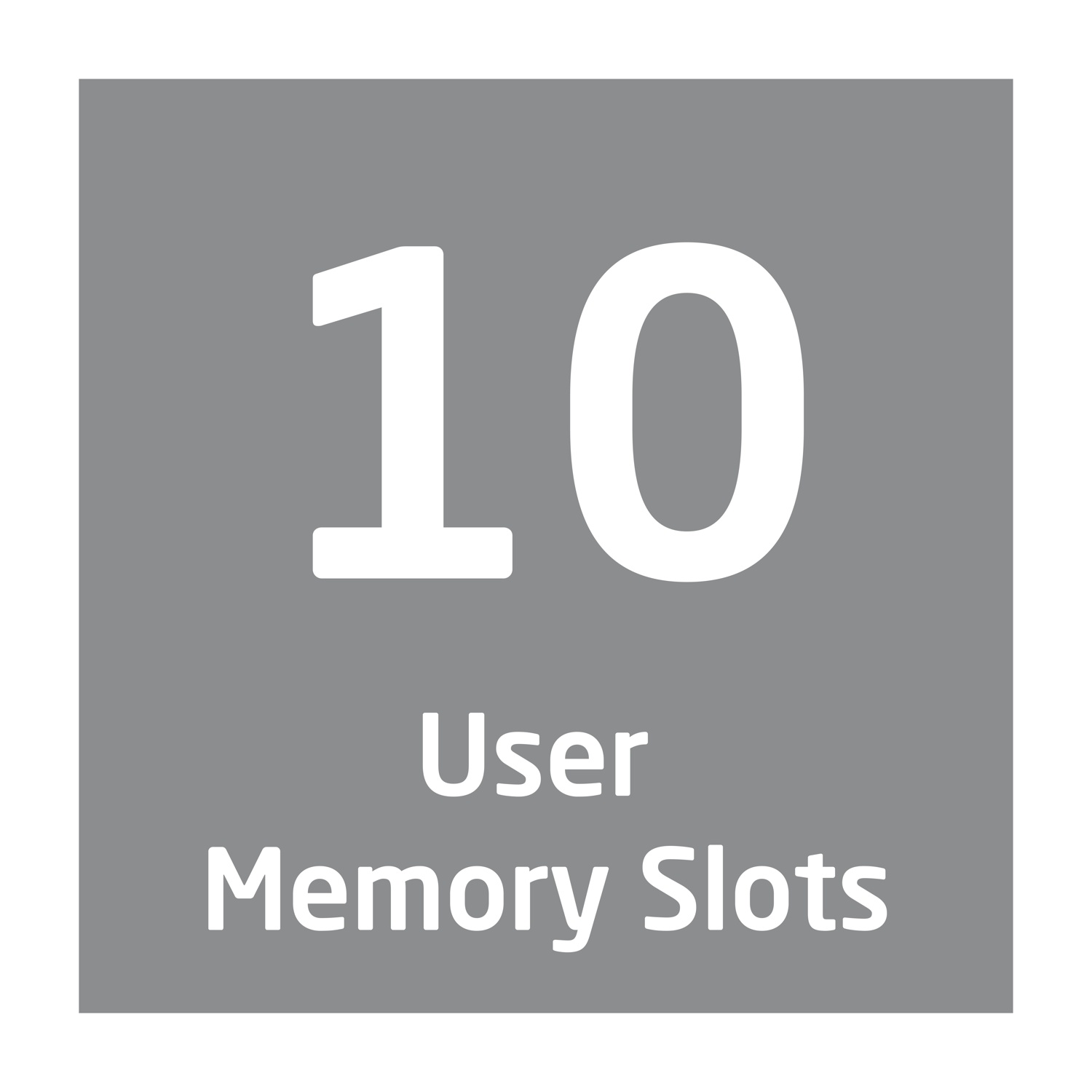 10 slot di memoria utente