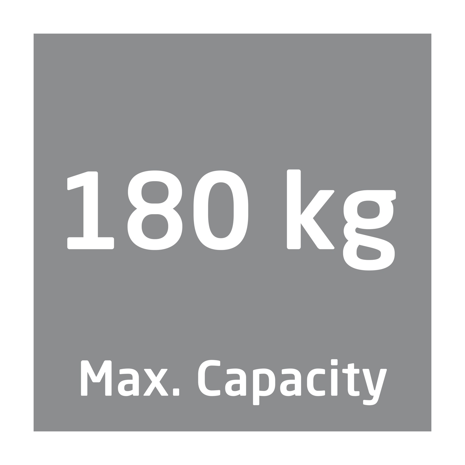 Capacità max. 180 kg.