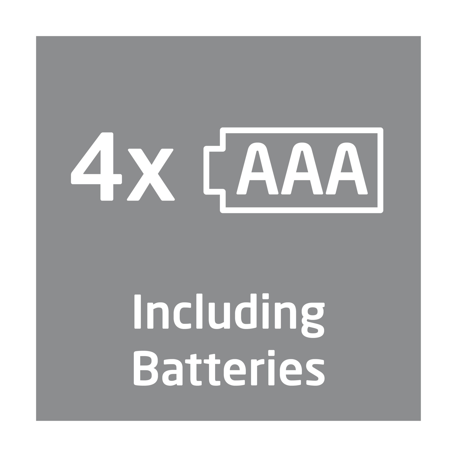 4 batterie AAA incluse