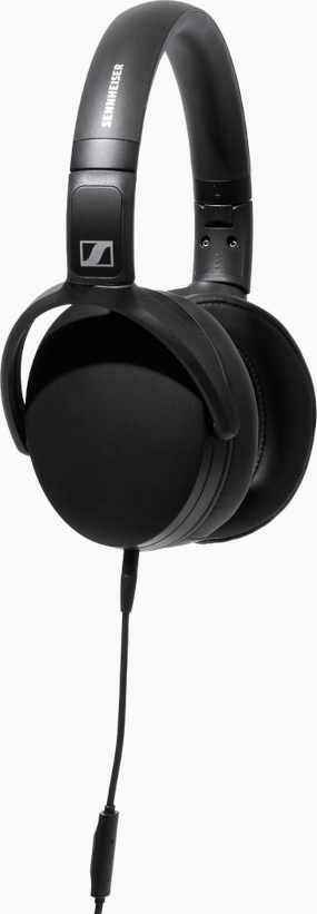 Casque Sennheiser noir avec fil.