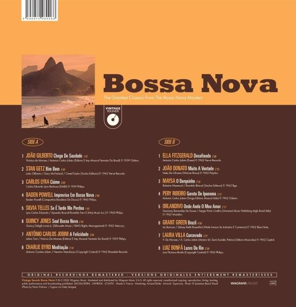 Albumcover für Bossa Nova mit Titellisten und einem Bild einer Küstenlandschaft.