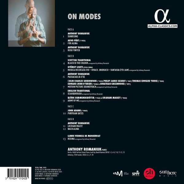 Albumcover mit doppelt belichtetem Mann und Trackliste. Titel: ON MODES.