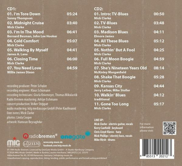 CD-Cover mit Titellisten und Credits für zwei CDs, Bandinfos und Barcode.