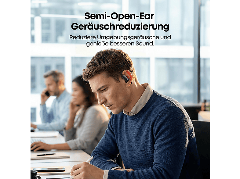 Thumbnail - SOUNDCORE BY ANKER AeroFit 2 Pro, Open-ear Kopfhörer Bluetooth Glänzendes Weiß