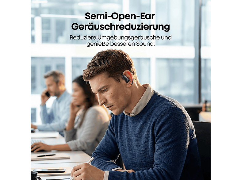 Anker AeroFit 2 Pro｜Semi-Open-Ear Earbuds für jede Situation, Mattes Schwarz; Kopfhörer — Foto 3 von 5