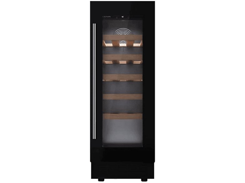 Vinoteca - Teka RVU 10020 GBK, Cíclico, 20 botellas, LED, Puerta Reversible, Doble Cristal Tintado, Negro