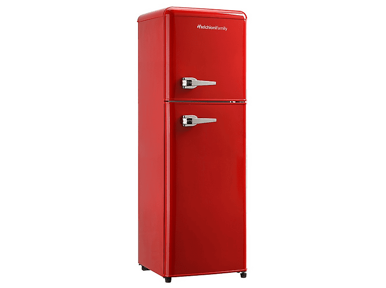 FRIGORIFERO DOPPIA PORTA MELCHIONI FAMILY SIBERIA 85, Capacità netta totale 85 l, Rumorosità: 45 dB(A), 3 ripiani, Dimensioni: L 42,4 cm A 110,8 P 44,5 cm, Rosso, Classe E