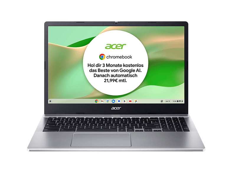 ACER 315 (CB315-5H-C921), Chromebook, Laptop - 15,6 Zoll - Intel® N-Series N100 - 8 GB - 128 GB - Intel® UHD Graphics - Google ChromeOS