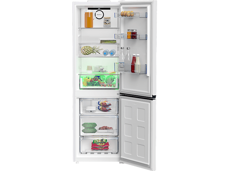 Lodówka BEKO b300 B3RCNA364HW HarvestFresh No Frost AeroFlow 186.5cm Biała – zdjęcie 2