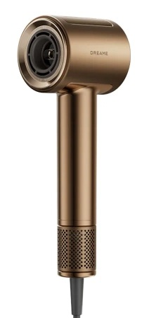 Brązowa suszarka do włosów z napisem „DREAM” z boku.