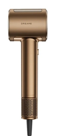 Brązowa suszarka do włosów marki Dreame z czarnym kablem.